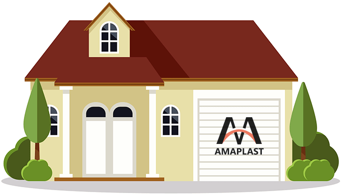 Amaplast логотип и дом