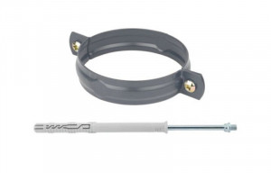 Зображення товару KAROLINA Хомут труби ПВХ з шурупом та дюбелем Ø100/8*100