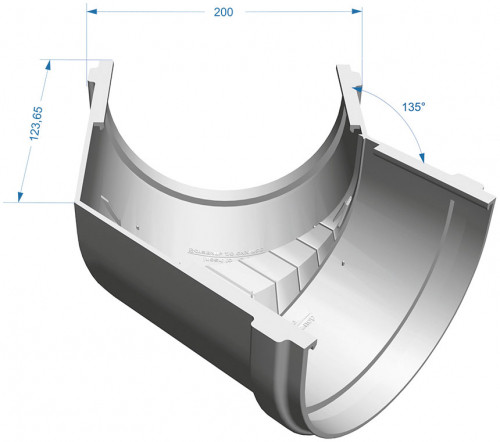 PREMIUM Кутовий елемент 135 ° (шоколад) #2