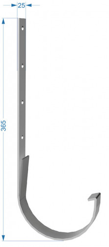 PREMIUM Кронштейн ринви металевий довгий 300мм (шоколад) #2