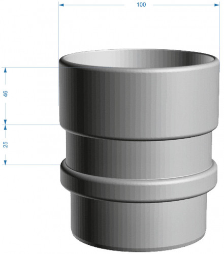 LUX Муфта труби (шоколад) #2