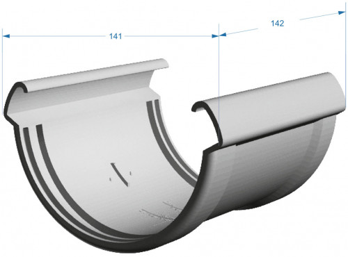 LUX Соединитель желоба (графит) #2