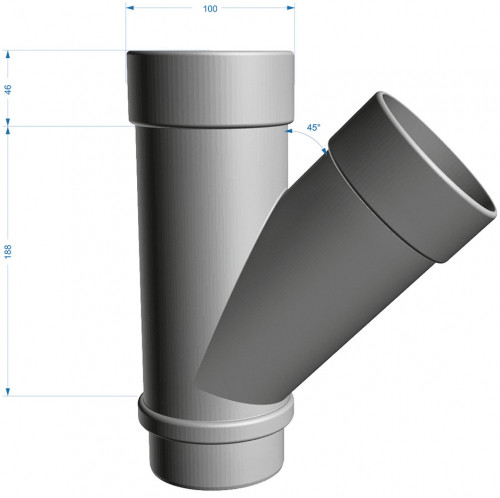 LUX Трійник 45 ° #4