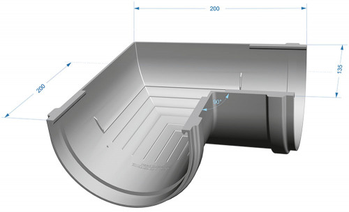 PREMIUM Кутовий елемент 90 ° (пломбір) #2