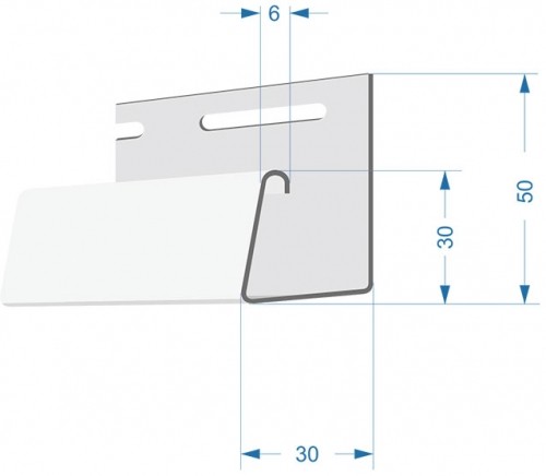 Docke Фасадный J-профиль (Слоновая кость) (шт.) #2