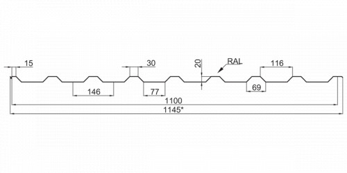Профнастил ПК-20 плюс 0,4мм Китай #2