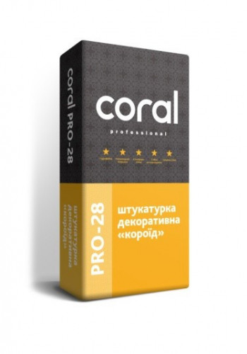 Coral Минеральная штукатурка "Короед"(СЕРЫЙ) CP-22 25кг #1